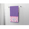 Pink, White & Purple Damask Bath Towel - LIFESTYLE