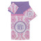 Pink, White & Purple Damask Bath Towel Sets - 3-piece - Front/Main