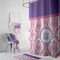 Pink, White & Purple Damask Bath Towel Sets - 3-piece - In Context