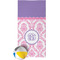 Pink, White & Purple Damask Beach Towel (Personalized)