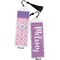 Pink, White & Purple Damask Bookmark with tassel - Front and Back