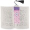 Pink, White & Purple Damask Bookmark with tassel - In book