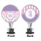 Pink, White & Purple Damask Bottle Stopper - Front and Back
