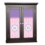 Pink, White & Purple Damask Cabinet Decal - XLarge (Personalized)