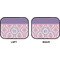 Pink, White & Purple Damask Car Floor Mats (Back Seat) (Approval)