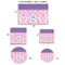 Pink, White & Purple Damask Car Magnets - SIZE CHART