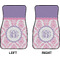 Pink, White & Purple Damask Car Mat Front - Approval