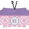 Pink, White & Purple Damask Car Ornament - Berlin (Front)