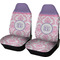 Pink, White & Purple Damask Car Seat Covers (Set of Two) (Personalized)