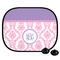 Pink, White & Purple Damask Car Side Window Sun Shade (Personalized)