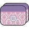 Pink, White & Purple Damask Car Floor Mats (Back Seat) (Personalized)
