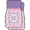 Pink, White & Purple Damask Custom Car Floor Mats Set (2Front & 2Back)