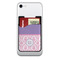 Pink, White & Purple Damask 2-in-1 Cell Phone Credit Card Holder & Screen Cleaner (Personalized)