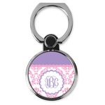 Pink, White & Purple Damask Cell Phone Ring Stand & Holder (Personalized)