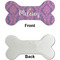 Pink, White & Purple Damask Ceramic Flat Ornament - Bone Front & Back Single Print (APPROVAL)