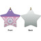 Pink, White & Purple Damask Ceramic Flat Ornament - Star Front & Back (APPROVAL)