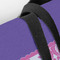 Pink, White & Purple Damask Closeup of Tote w/Black Handles