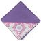 Pink, White & Purple Damask Cloth Napkins - Personalized Dinner (Folded Four Corners)
