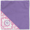 Pink, White & Purple Damask Cloth Napkins - Personalized Lunch (Single Full Open)