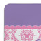 Pink, White & Purple Damask Coaster Set - DETAIL