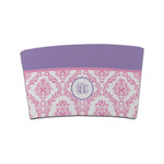 Pink, White & Purple Damask Coffee Cup Sleeve (Personalized)