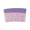 Pink, White & Purple Damask Coffee Cup Sleeve - FRONT