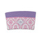 Pink, White & Purple Damask Coffee Cup Sleeve (Personalized)