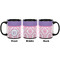 Pink, White & Purple Damask Coffee Mug - 11 oz - Black APPROVAL