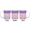 Pink, White & Purple Damask Coffee Mug - 11 oz - White APPROVAL