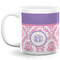 Pink, White & Purple Damask Coffee Mug - 20 oz - White