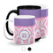 Pink, White & Purple Damask Coffee Mugs Main