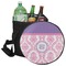 Pink, White & Purple Damask Collapsible Personalized Cooler & Seat