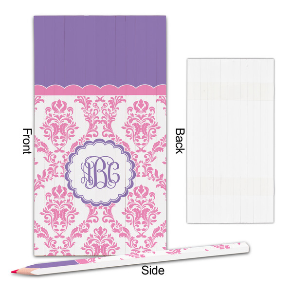 Pink, White & Purple Damask Colored Pencils - Approval