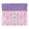 Pink, White & Purple Damask Comforter - King - Front