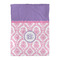 Pink, White & Purple Damask Comforter - Twin XL - Front
