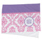 Pink, White & Purple Damask Cooling Towel (Personalized)