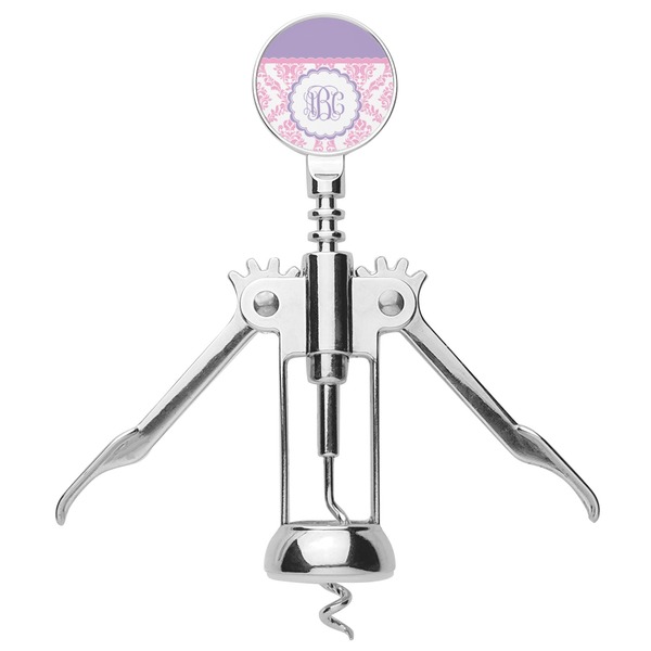 Pink, White & Purple Damask Corkscrew - Alt