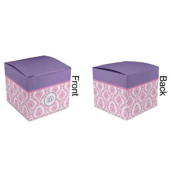Pink, White & Purple Damask Cubic Gift Box - Approval