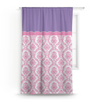 Pink, White & Purple Damask Curtain