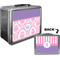 Pink, White & Purple Damask Custom Lunch Box / Tin Approval