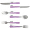 Pink, White & Purple Damask Cutlery Set - APPROVAL