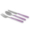 Pink, White & Purple Damask Cutlery Set - MAIN