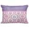 Pink, White & Purple Damask Decorative Baby Pillowcase - 16"x12" (Personalized)