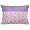 Pink, White & Purple Damask Decorative Baby Pillowcase - 16"x12" (Personalized)