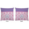 Pink, White & Purple Damask Decorative Pillow Case - Approval