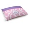 Pink, White & Purple Damask Dog Bed - Medium w/ Monogram