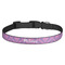 Pink, White & Purple Damask Dog Collar - Medium - Front