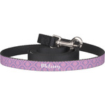 Pink, White & Purple Damask Dog Leash (Personalized)