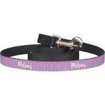 Pink, White & Purple Damask Dog Leash (Personalized)