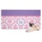 Pink, White & Purple Damask Dog Towel (Personalized)